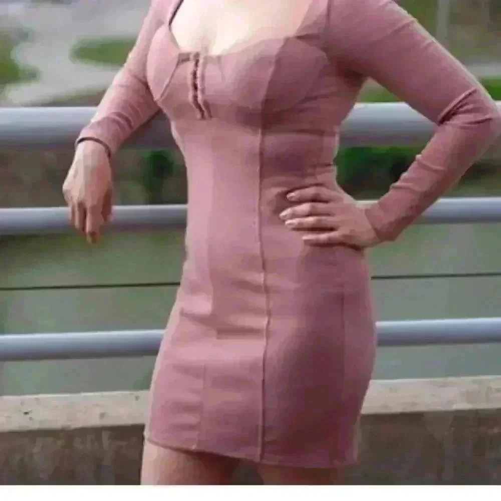 Astr Pink bodycon dress
